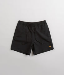 Carhartt Chase Swim Trunks - Black / Gold / Black