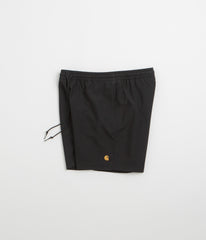 Carhartt Chase Swim Trunks - Black / Gold