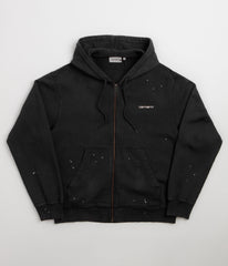 Carhartt Hooded Painter Jacket - Black Destroy Wash / Splatter