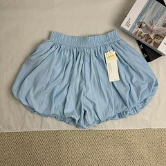 Blue A-Line Puffy Tulip Skort