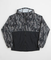 Columbia Spire Valley Printed Windbreaker Jacket - Black Treebark / Black