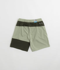 Columbia Hike Color Block Shorts - Safari / Greenscape