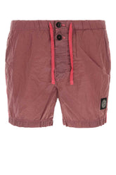 Stone Island Geranium Bermuda Shorts — Pink