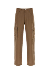 Fendi Linen Cargo Pants — Tan