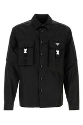 Prada Re-Nylon Utility Shirt — Black