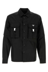 Prada Re-Nylon Utility Shirt — Black