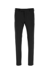 Pt Torino Stretch Wool Trousers — Black