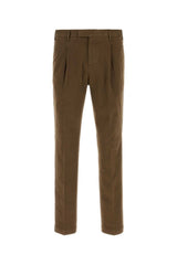 Pt Torino Stretch Cotton Trousers — Brown