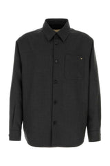 Valentino Garavani Vgold Overshirt — Gray