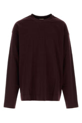 Dries Van Noten Cotton Oversize T-Shirt — Burgundy