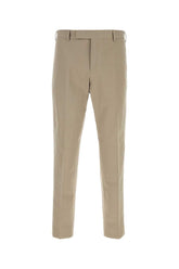 Pt Torino Stretch Cotton Trousers — Beige