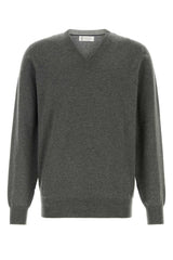 Brunello Cucinelli Neck Sweater — Gray