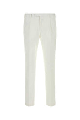 Pt Torino Cotton-Elastane Stretch Trousers — White