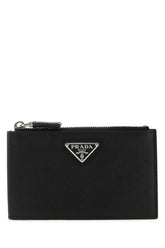 Prada Saffiano Leather Card Case — Black