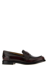 Fendi Leather Monk Strap Loafer — Burgundy