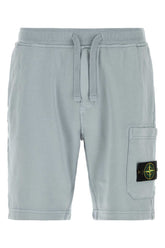 Stone Island Cargo Pocket Cotton Cargo Shorts — Gray