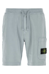 Stone Island Cargo Pocket Cotton Cargo Shorts — Gray