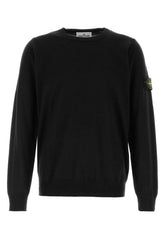Stone Island Virgin Wool Sweater — Black