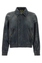 Burberry Cotton Bomber Jacket — Blue