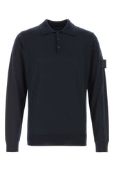 Stone Island Virgin Wool Polo — Navy