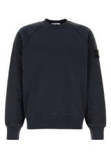 Stone Island Crew-Neck Cotton Sweatshirt — Navy