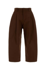 Balenciaga Cotton Trousers — Brown