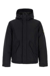Stone Island Hooded Down Down Jacket — Black