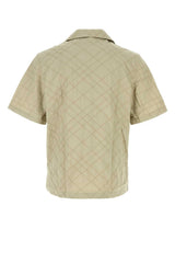 Burberry Diamond-Quilted Cotton Shirt — Beige
