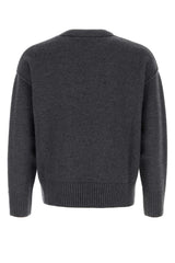 AMI Paris Felted Sweater — Gray