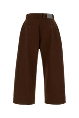 Balenciaga Cotton Trousers — Brown