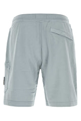 Stone Island Cargo Pocket Cotton Cargo Shorts — Gray