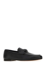 Valentino Garavani Pebbled Leather Loafer — Black