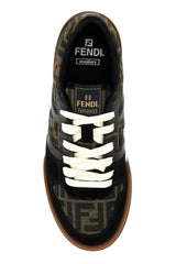 Fendi Logo Jacquard Colorblock Sneaker — Black
