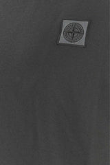 Stone Island Logo-Embroidered Cotton T-shirt — Gray