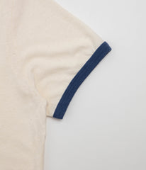 Mollusk Hemp Ringer T-Shirt - Natural / Navy