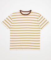 Mollusk Hemp T-Shirt - Brown / Gold Stripe