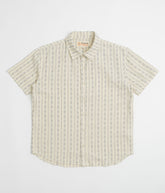 Mollusk Summer Short Sleeve Shirt - Natural / Navy Dobby