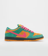 Nike SB Dunk Low Pro Shoes - Green Noise / Watermelon - Light Curry