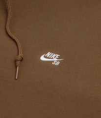 Nike SB Essential Logo Hoodie - Mosswood Brown / White