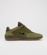 Nike SB Vertebrae Shoes - Olive Flak / Black - Baroque Brown