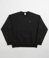 Nike Solo Swoosh Crewneck Sweatshirt - Black / White / White