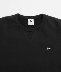 Nike Solo Swoosh Crewneck Sweatshirt - Black / White / White