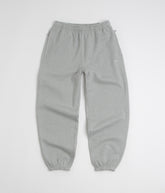 Nike Solo Swoosh Cuffed Sweatpants - Dark Grey Heather / Light Smoke Grey / White