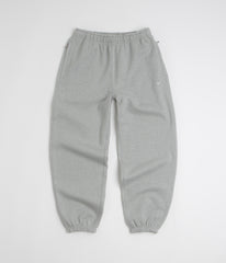 Nike Solo Swoosh Cuffed Sweatpants - Dark Grey Heather / Light Smoke Grey / White
