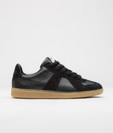 Novesta All Leather German Army Trainer Shoes - Black / Transparent