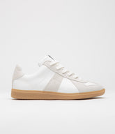 Novesta All Leather German Army Trainer Shoes - White / Transparent
