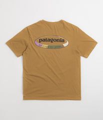Patagonia 95 Oval Logo T-Shirt - Bobcat Brown: Sunshine