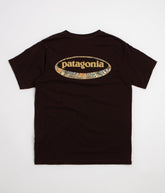 Patagonia 95 Oval Logo T-Shirt - Den Brown: Heliotropic