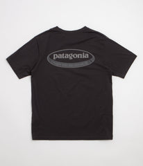 Patagonia 95 Oval Logo T-Shirt - Ink Black