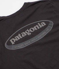 Patagonia 95 Oval Logo T-Shirt - Ink Black